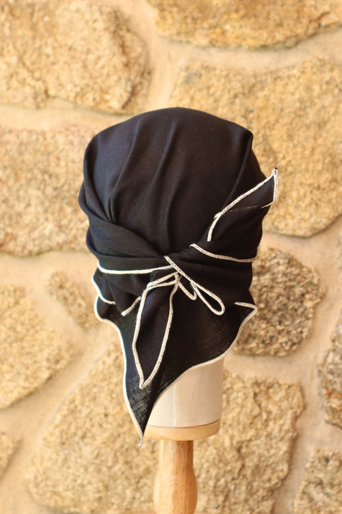 Visera Macana Negra y Beige